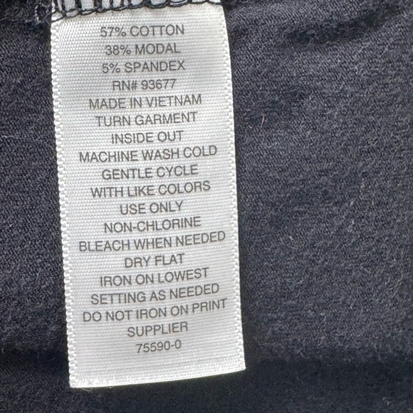 a.n.a Chic Cotton Blend Charcoal and silver Striped Long Sleeve Top size XL - Picture 8 of 8